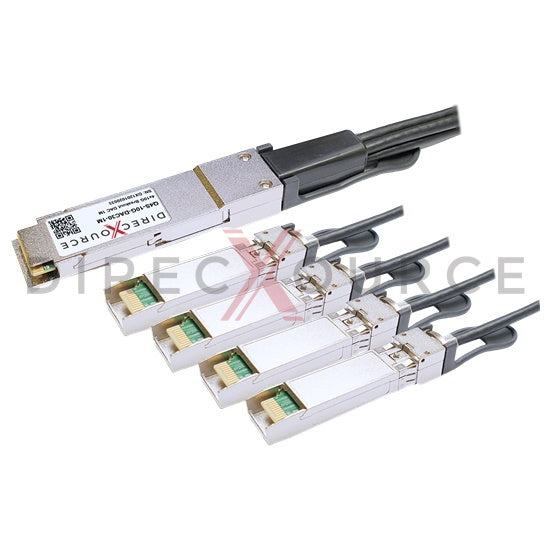 1m (3.28ft) Alcatel-Lucent QSFP-4X10G-C1M Compatible 40G QSFP+ to 4x10G SFP+ Passive Direct Attach Twinax Breakout Copper Cable