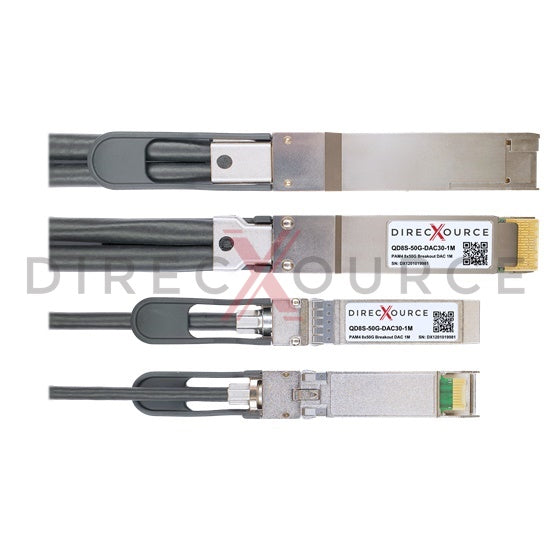 1m (3.28ft) Arista Networks CAB-D-8S-400G-1M Compatible 400G QSFP-DD to 8x50G SFP56 PAM4 Passive Direct Attach Twinax Breakout Copper Cable