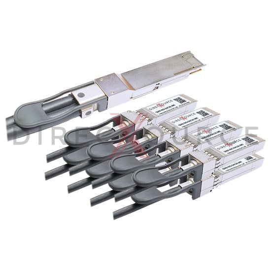 2.5m (8.20ft) Arista Networks CAB-D-8S-400G-2.5M Compatible 400G QSFP-DD to 8x50G SFP56 PAM4 Passive Direct Attach Twinax Breakout Copper Cable