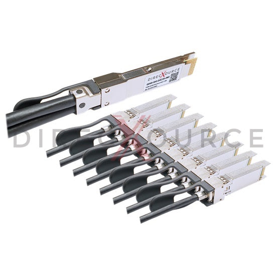 2.5m (8.20ft) Arista Networks CAB-D-8S-400G-2.5M Compatible 400G QSFP-DD to 8x50G SFP56 PAM4 Passive Direct Attach Twinax Breakout Copper Cable