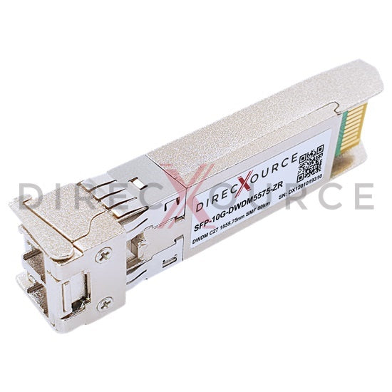Brocade 10G-SFPP-ZRD-1555.75-80 Compatible 10GBASE-DWDM SFP+ 100GHz C27 1555.75nm 80km SMF LC DOM Optical Transceiver Module