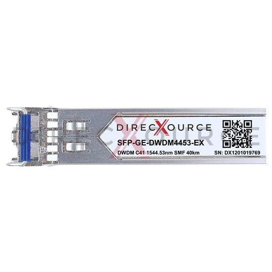 Brocade 1G-SFP-ZRD-1544.53-40 Compatible 1000BASE-DWDM SFP 100GHz C41 1544.53nm 40km SMF LC DOM Optical Transceiver Module