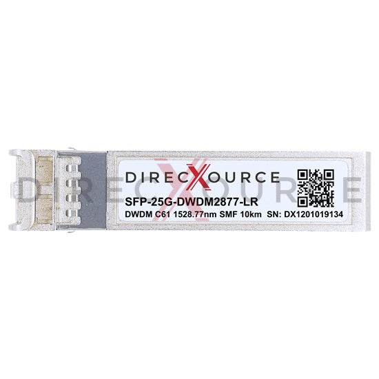 Brocade 25G-SFP28-LRD-1528.77 Compatible 25GBASE-DWDM SFP28 100GHz C61 1528.77nm 10km SMF LC DOM Optical Transceiver Module