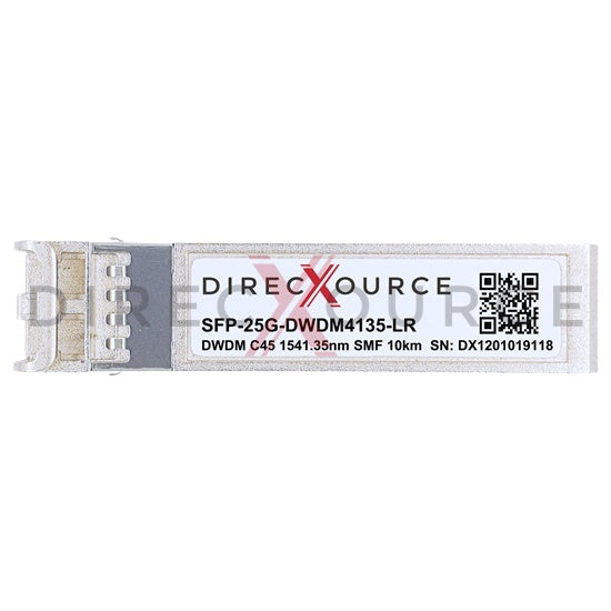 Brocade 25G-SFP28-LRD-1541.35 Compatible 25GBASE-DWDM SFP28 100GHz C45 1541.35nm 10km SMF LC DOM Optical Transceiver Module