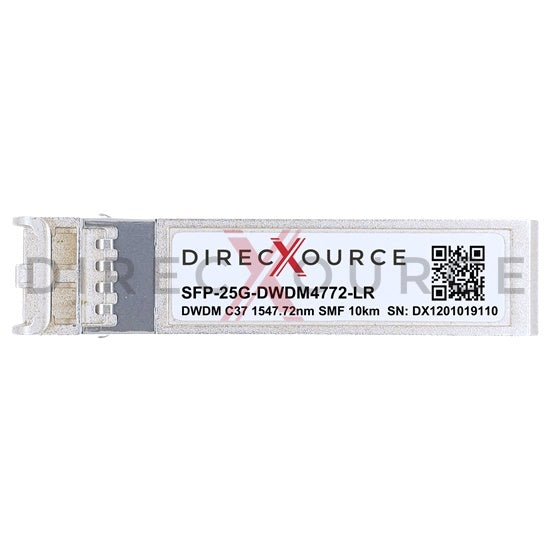 Brocade 25G-SFP28-LRD-1547.72 Compatible 25GBASE-DWDM SFP28 100GHz C37 1547.72nm 10km SMF LC DOM Optical Transceiver Module