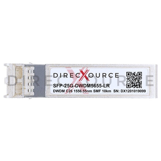 Brocade 25G-SFP28-LRD-1556.55 Compatible 25GBASE-DWDM SFP28 100GHz C26 1556.55nm 10km SMF LC DOM Optical Transceiver Module