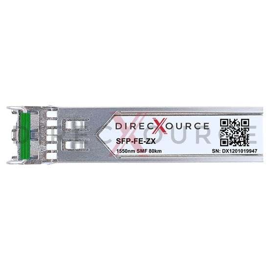 Brocade E1MG-100ZX-80 Compatible 100BASE-ZX SFP 1550nm 80km SMF LC DOM Optical Transceiver Module