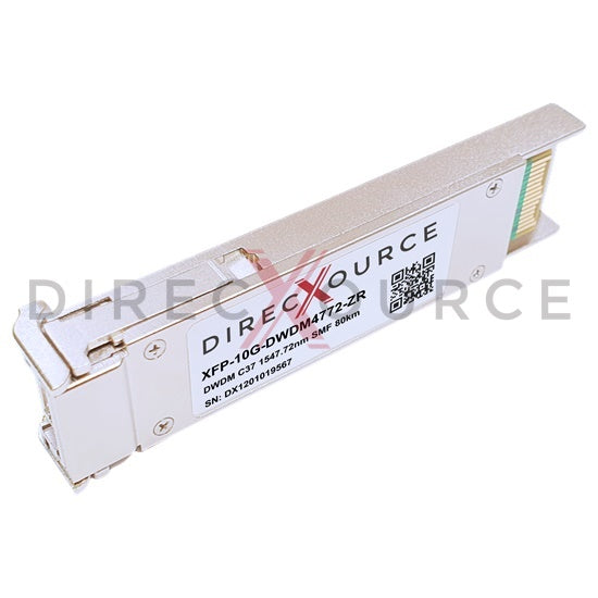 Brocade Foundry 10G-XFP-ZRD-1547-72-80 Compatible 10GBASE-DWDM XFP 100GHz C37 1547.72nm 80km SMF LC DOM Optical Transceiver Module