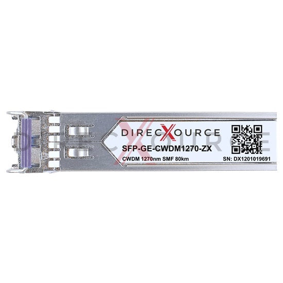 Ciena CWDM-SFP8-1270 Compatible 1000BASE-CWDM SFP 1270nm 80km SMF LC DOM Optical Transceiver Module
