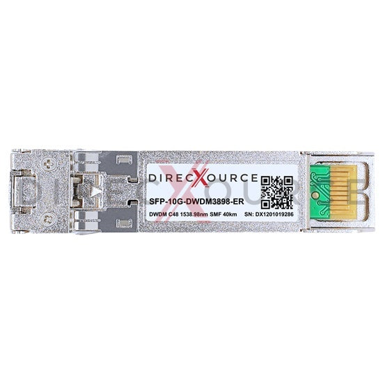 Dell Force10 DWDM-SFP10G-38.98-40 Compatible 10GBASE-DWDM SFP+ 100GHz C48 1538.98nm 40km SMF LC DOM Optical Transceiver Module