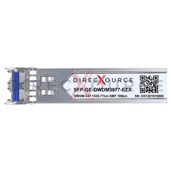 Extreme Networks DWDM-SFP1G-39.77-100 Compatible 1000BASE-DWDM SFP 100GHz C47 1539.77nm 100km SMF LC DOM Optical Transceiver Module