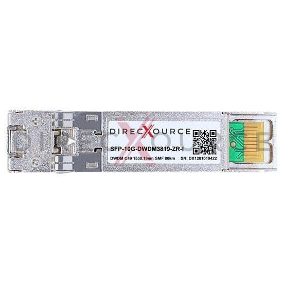 Huawei DWDM-SFP10G-1538-19-80-I Compatible Industrial 10GBASE-DWDM SFP+ 100GHz C49 1538.19nm 80km SMF LC DOM Optical Transceiver Module