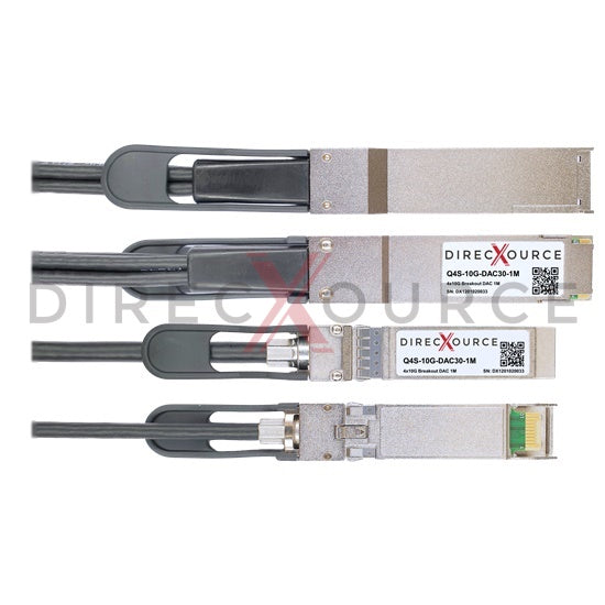 1m (3.28ft) Juniper Networks QFX-QSFP-DACBO-1M Compatible 40G QSFP+ to 4x10G SFP+ Passive Direct Attach Twinax Breakout Copper Cable