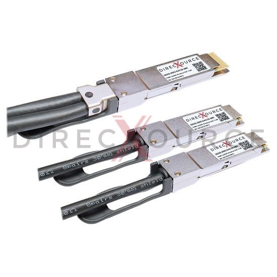 2.5m (8.20ft) Generic Compatible QD2Q-200G-DAC28-2M5 400G QSFP-DD to 2x200G QSFP56 PAM4 Passive Direct Attach Twinax Breakout Copper Cable