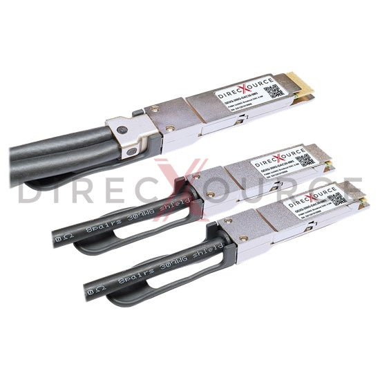 0.5m (1.64ft) Generic Compatible QD2Q-200G-DAC30-0M5 400G QSFP-DD to 2x200G QSFP56 PAM4 Passive Direct Attach Twinax Breakout Copper Cable